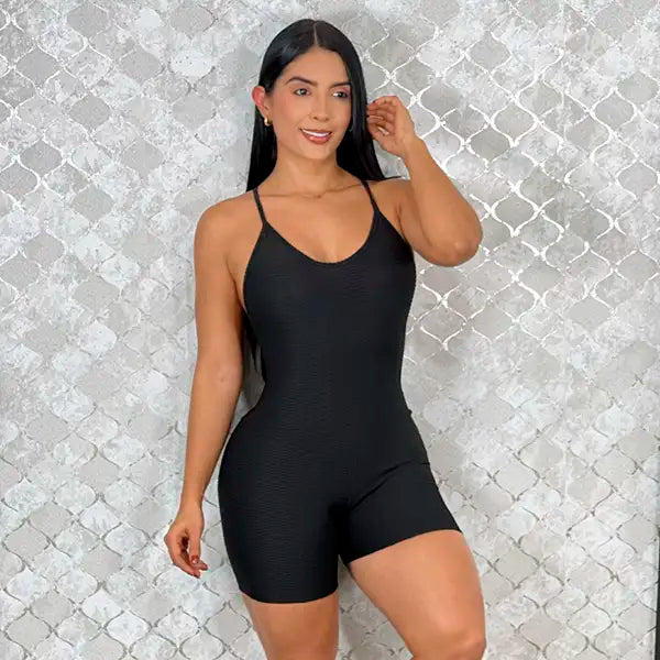 Corto Enterizo Texturizado Tira