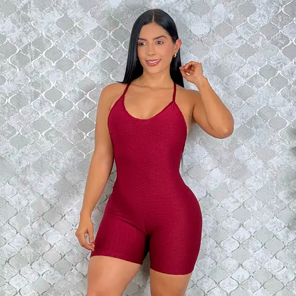 Corto Enterizo Texturizado Tira